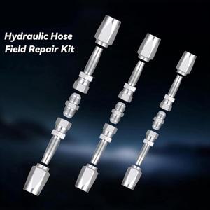 B50C 3Pcs 유압 호스 현장 수리 키트 1/4인치 3/8인치 1/2인치  소형 부품   피팅