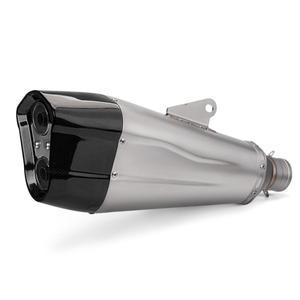 고성능 51MM 레이싱 머플러 Tmax530 Z900 Ninja300 R3/R25 K165 더블 홀 스포츠 배기구