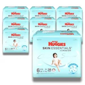 하기스 2026 스킨에센셜 썸머 팬티 6단계 28매 8팩 (대용량)