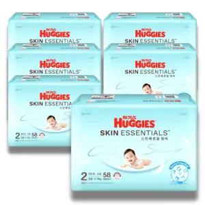 하기스 2026 스킨에센셜 썸머 밴드 2단계 58매 6팩 (대용량)