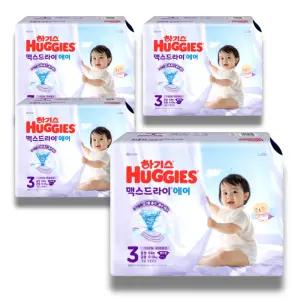 하기스 2026 맥스드라이 에어 밴드 3단계 (공용) 64매 4팩