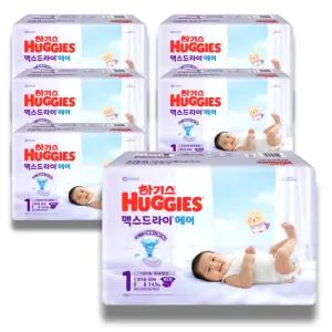 하기스 2026 맥스드라이 에어 밴드 1단계 (공용) 60매 6팩