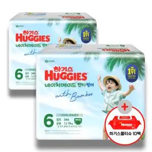 (사은 물티슈) 하기스 2026 네이처메이드 썸머 팬티 6단계 (공용) 34매 2팩