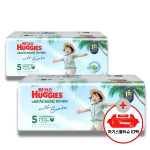 (사은 물티슈) 하기스 2026 네이처메이드 썸머 팬티 5단계 (공용) 40매 2팩