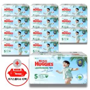 (사은 물티슈) 하기스 2026 네이처메이드 썸머 밴드 5단계 (공용) 48매 12팩 (특대용량)