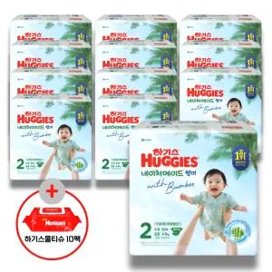 (사은 물티슈) 하기스 2026 네이처메이드 썸머 밴드 2단계 (공용) 80매 12팩 (특대용량)