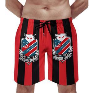 [WUBAOQINGON] 홋카이도 콘사도레 삿포로 남성용 급속 건조 수영 바지 쇼트팬츠 수영팬츠 스 앤션 팬츠 바다 놀이 여유롭게 서프 트렁크 XL