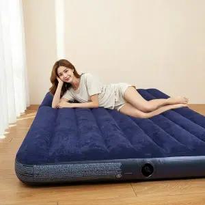 듀라빔 에어베드 퀸 사이즈 네이비 캠핑 자충 매트 손펌프 포함 세트