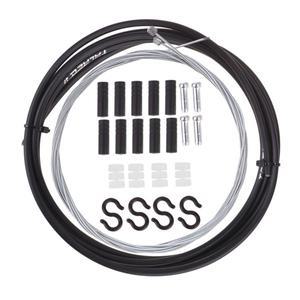 1세트 로드 디레일러 케이블 산악 자전거 브레이크 와이어 라인 변속 튜브 교체용 검정색