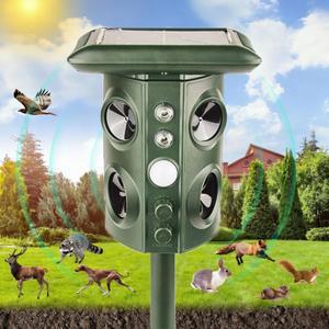 태양광 충전식 초음파 동물 퇴치기, 쥐 뱀 정원, 마당, 과수원용