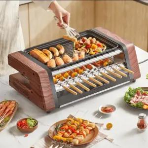 가정용 양꼬치기계 회전 자동 로스터 캠핑 바베큐 전기그릴 꼬치오븐 BBQ 구이