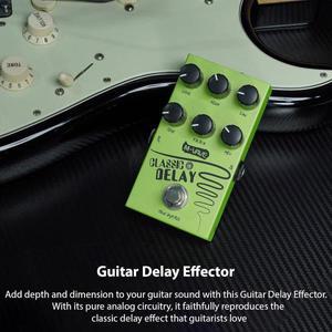 클래식 딜레이 이펙트 페달 트루 바이패스 600ms 타임 일렉트릭 기타 베이스용