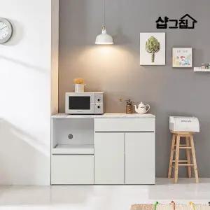 샵그집 아트 주방 밥솥선반 렌지대 다용도 수납장 1200