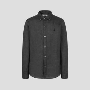 [백화점 정품] 빈폴 멘 남녀공용 리넨 솔리드 셔츠 - 애쉬 BC6364C224