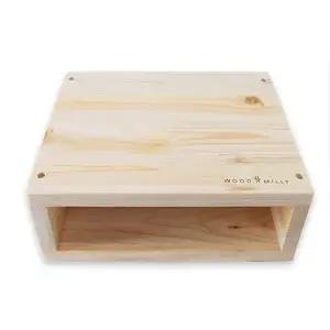 우드밀리 삼나무 원목 보조 BOX형 모니터 받침대