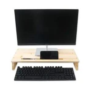 우드밀리 삼나무 원목 엣지 1단 모니터 받침대