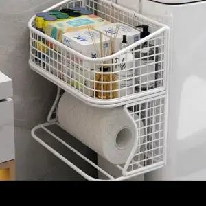 욕실 수납선반 벽걸이 후크 변기 정리대