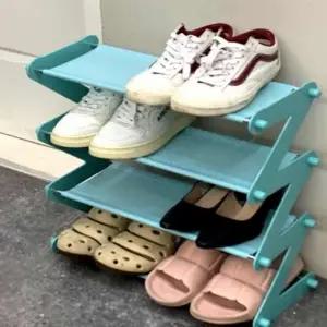 신발정리대 조립식 선반 신발거치대 블루