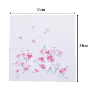 순면 두툼한 국산 꽃무늬 가제 손수건 2매 선물용