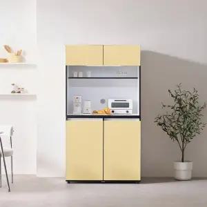 [인터데코]LED조명 로봇청소기 수납 주방 수납장 100cm P0000BTR (착불)