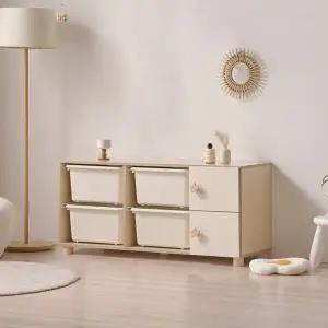 [인터데코]아이방,거실,침실 활용도 높은 바구니 수납장 120cm P0000CFH (착불)