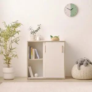 [인터데코]거실 주방 공간절약 슬라이딩 수납장 80cm P0000BRH (착불)