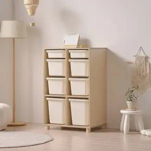 [인터데코]아이방,거실,침실 활용도 높은 바구니 수납장 72cm P0000CEU (착불)