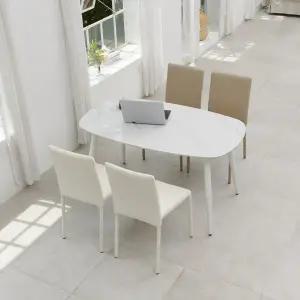 [인터데코]청결 유지가 쉬운 세라믹 상판 4인식탁 의자 세트 P0000CBJ (착불)