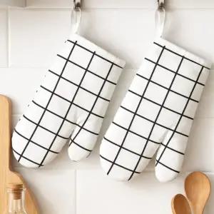 ( )화이트 주방용 냄비 장갑 베이킹 주방 오븐 장갑 1P