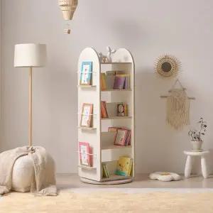 [인터데코]공간활용 좋은 책정리 회전형 책장 5단 P0000CED (착불)