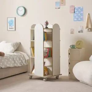 [인터데코]공간활용 좋은 책정리 회전형 책장 3단 (바퀴형) P0000BUK (착불)