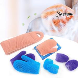 허니콤 TPU 샤워 장갑 빠른 건조 스크러버 스펀지 각질 제거 피부 루파 바디 욕실용