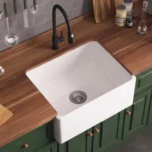 주방 세라믹 싱크볼 싱크대 가정용 사각 도기 탑볼 배수구 24인치