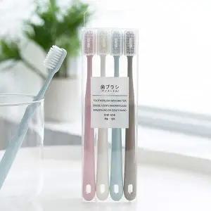 [콩심팥심]미세모 파스텔 칫솔 세트 여행용 치아 관리 4개