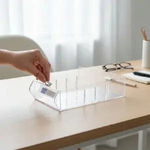 투명 소형 정리함 칸막이 AB타입 10P 데스크 서랍 소품 분리수납