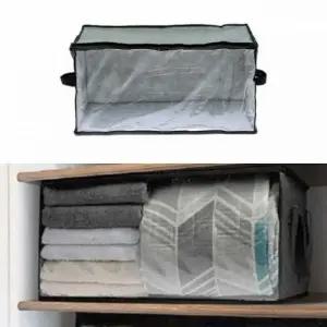 ( )회색 부직포 겨울코트보관 옷정리함 계절옷정리