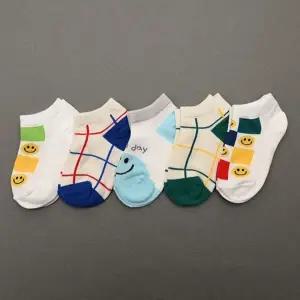 첵망커즈 5켤레  아동 발목 양말 세트 유아 아기 남아 여아 어린이 초등학생 주니어