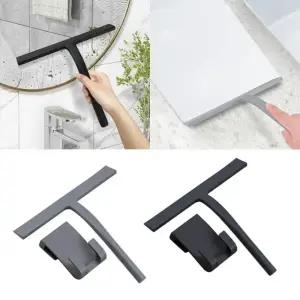 물때 완벽 제거 거치대 포함 실리콘 욕실 스퀴지 유리창 청소기