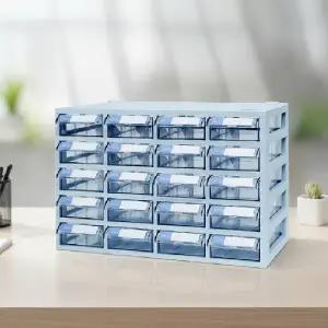 ( )투명 다용도 정리함 4x5 소형 서랍식 데스크 소품 수납케이스