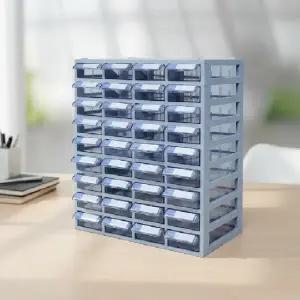 ( )투명 책상 서랍 정리함 4x8 다용도 소품 보관함 사무용 문구함