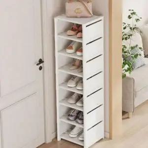 (색상 단일상품(8단화이트))현관 조립식 신발 수납장 간이 보관함 정리대