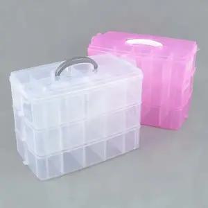 수납함 멀티박스 다용도 휴대용 대형 3단 화장품정리대 다용도정리함