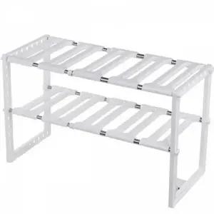 (색상 색상/화이트 1117)다용도 싱크대 정리 수납 높이길이조절 스토리지 랙