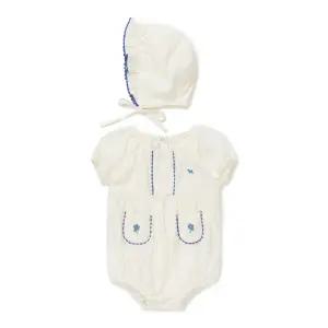 [롯데백화점]블루독베이비 CR)아일렛자수바디수트 46313-604-04-