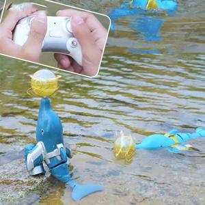 2.4G 무선 조종 돌고래  볼 잠수함 로봇 RC 상어 동물 모델 장난감 전기 물고기  어린이 남자아이