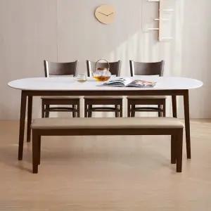 스칸디 캘빈 1600 1800 6인 세라믹 식탁세트 1600 1800 벤치형)