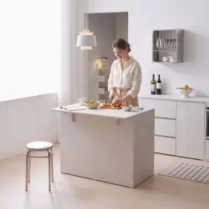 [히트가구] FC103 접이식 아일랜드 식탁 홈바 1000 1color (착불)