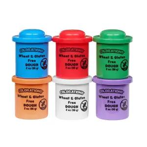 착색 밀 텐 프리 글리터 도우 - 6가지 색상 각 2온스 무독성 플레이 벌크 세트 감각 키트 파티 선호도 교실