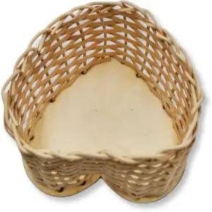 하트 바구니 직조 키트 - 성인 및 청소년을 위한 DIY 라탄 공예 수제 제작 세트 천연 재료 초보자 친화적인