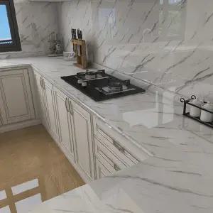 대리석 무늬 시트지 주방 벽면 인테리어 필름 방수 리폼 셀프 시공 가정용 장식